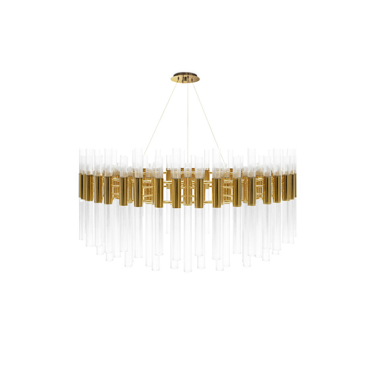Waterfall Round Suspension Lamp by Luxxu Covet Lighting