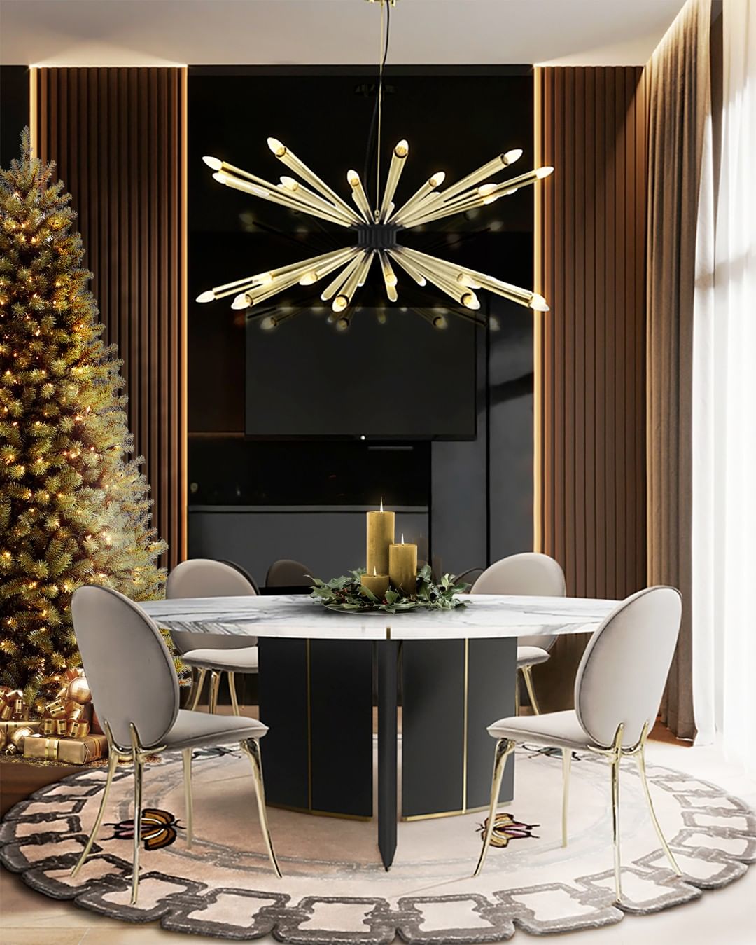covet lighting christmas dining room