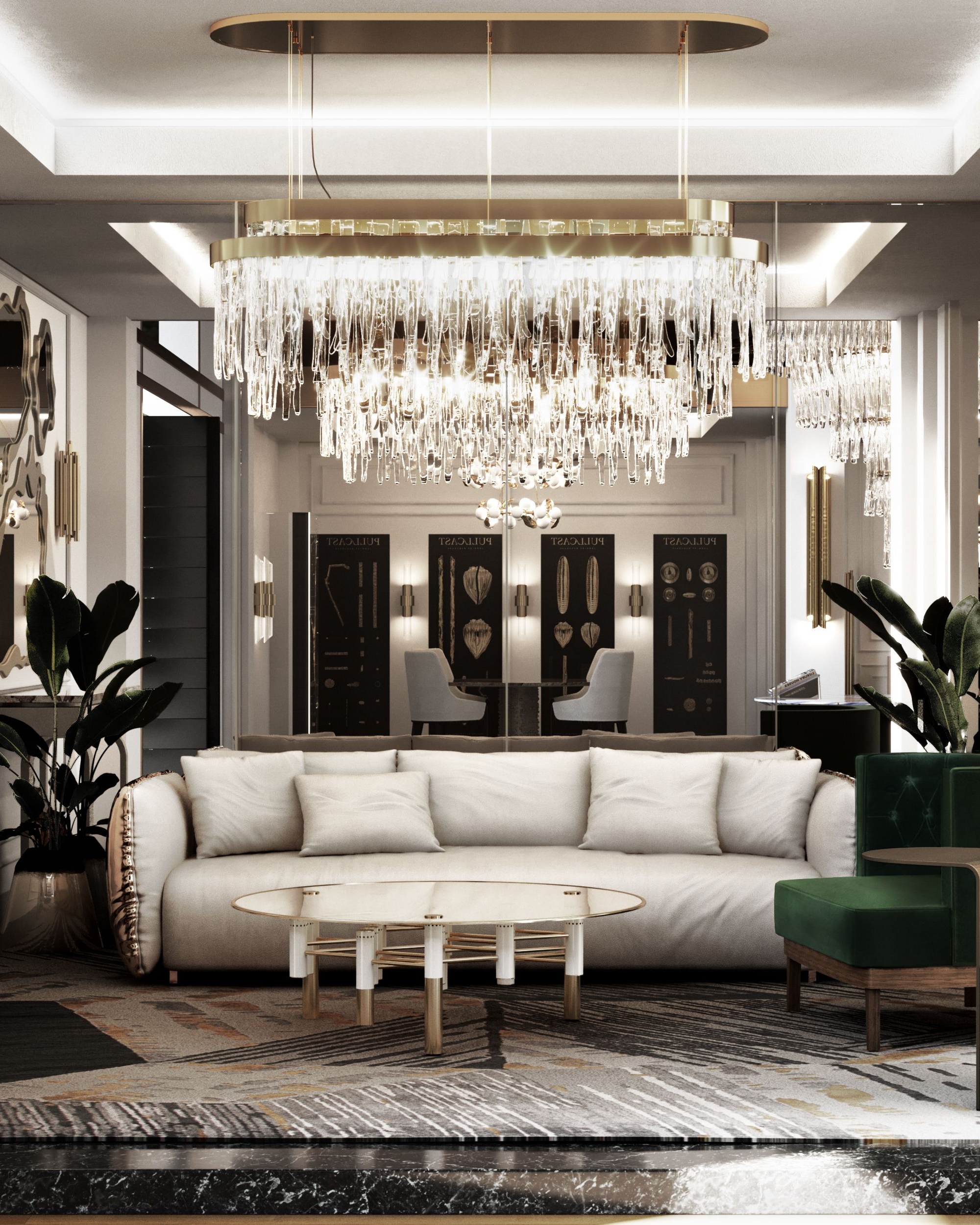 Illuminating Virtual Showroom: The Lounge Living Room